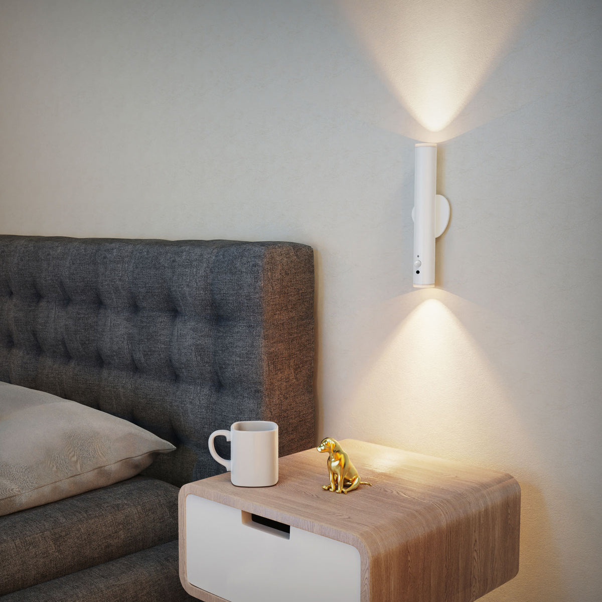 HARPER LIVING Battery Operated Wall Lights with Motion Sensor, Recharg ...