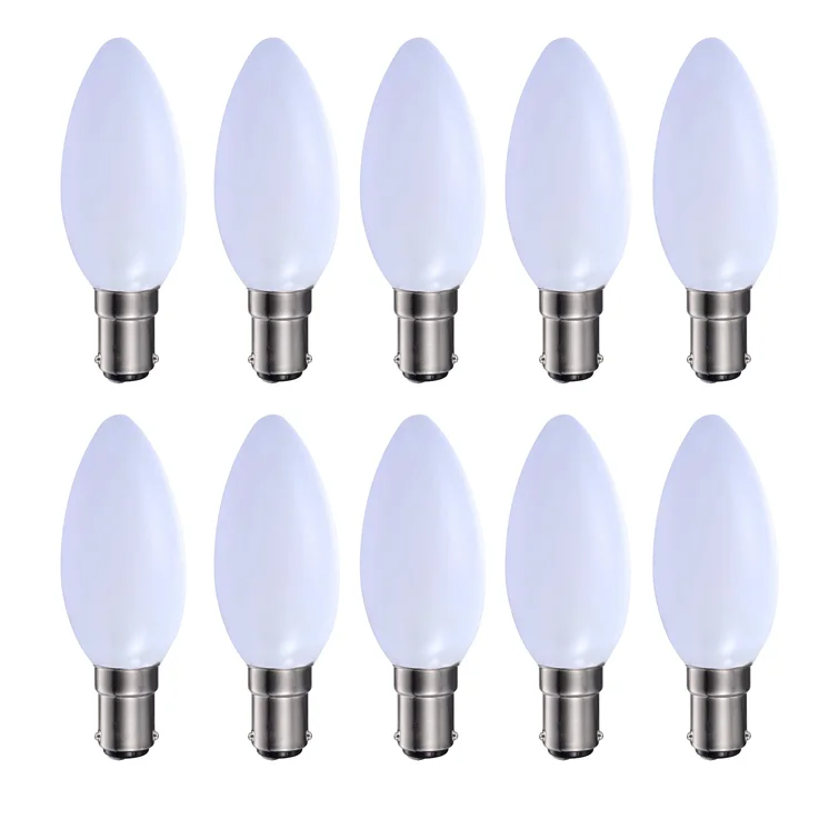 5W BA15d Dimmable LED Candle Light Bulb (Set of 10) Harper Living