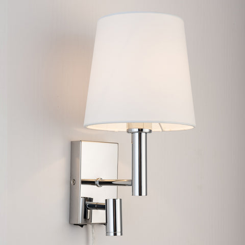 Harper Living Plug-In Wall Light with switch and Adjustable LED Reading Light