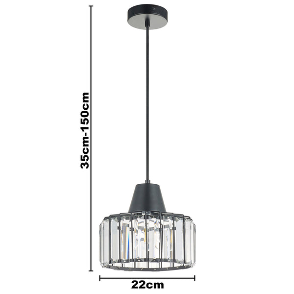 Harper Living Single Crystal Pendant Ceiling Light