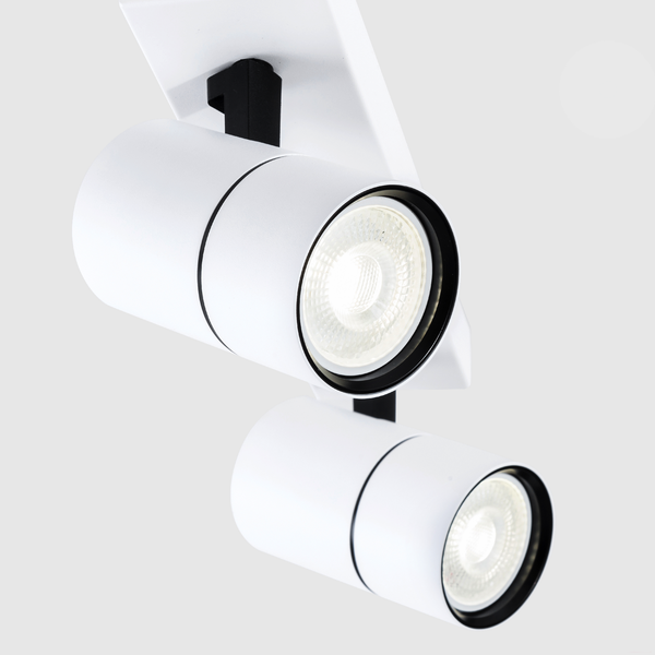 2 Light GU10 Spotlight 2x GU10 White