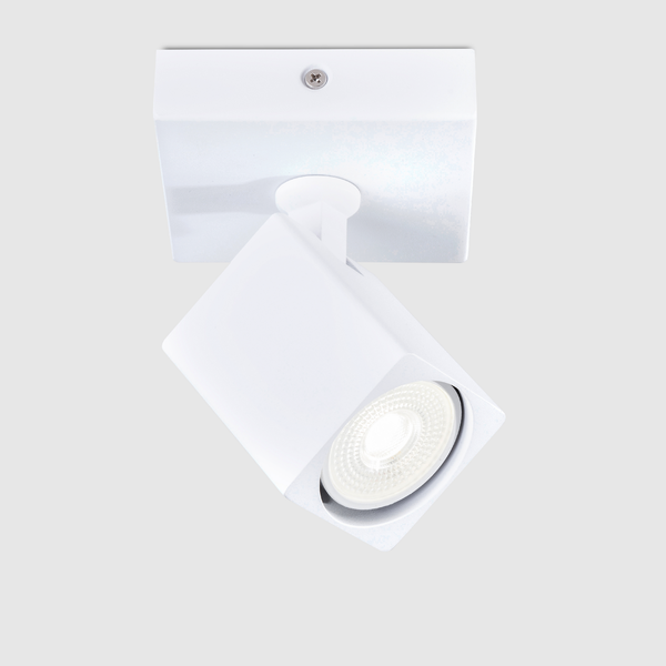 1 Light GU10 Square Spotlight White