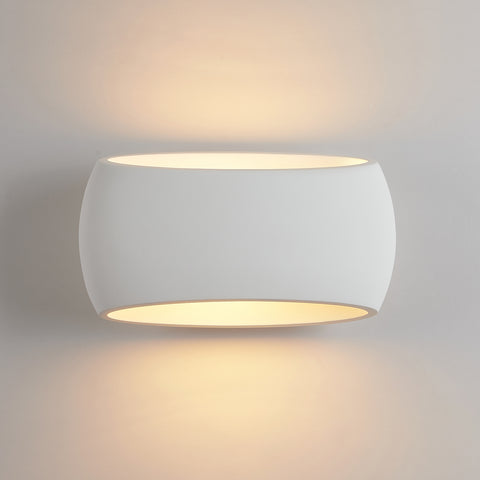 HARPER LIVING Wall Lights,  Indoor Wall Sconce Lamp with White Oval Ceramic Shade, Wall Mounted Light for Bedroom, Living Room, Hallway