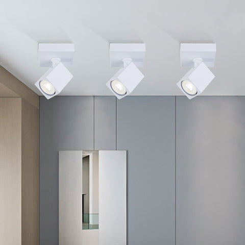 1 Light GU10 Square Spotlight White