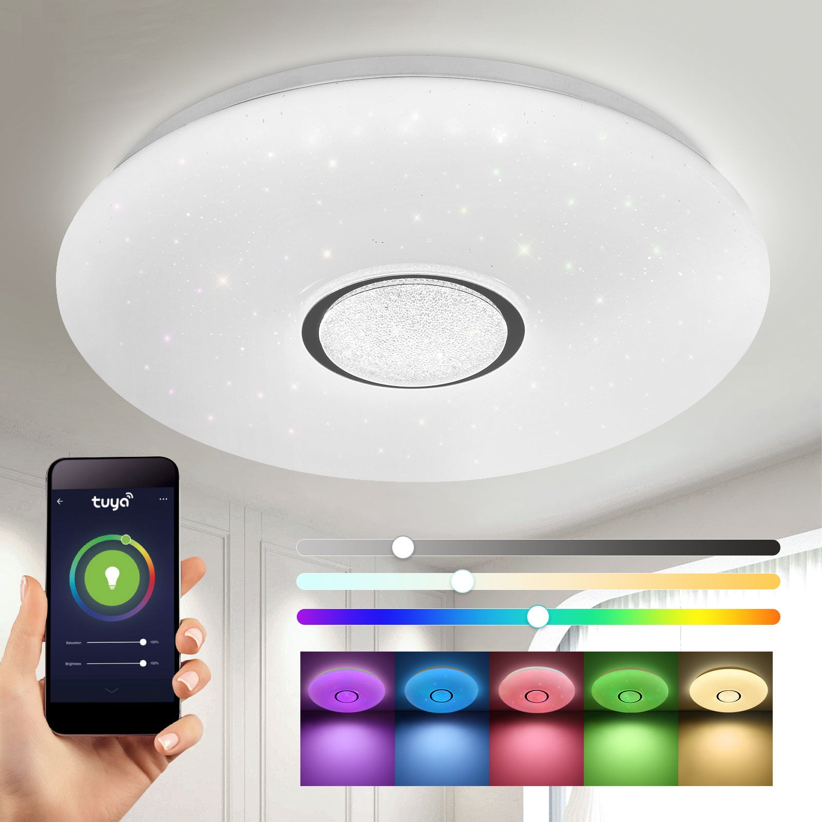 Müller Licht tint Smart LED plafondlamp Amela, 50 cm Müller Licht tint Smart LED plafondlamp Amela, 50 cm