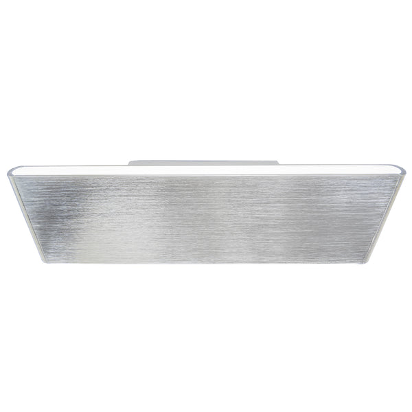8W LED Up/Down Wall Light, Brushed Aluminium Finish Warm White (Non-Dimmable)