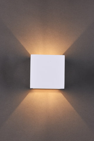 Ceramic Square Wall Light, Up/Down White Paintable G9 socket (NO BULB)