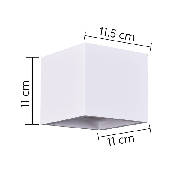 Ceramic Square Wall Light, Up/Down White Paintable G9 socket (NO BULB)