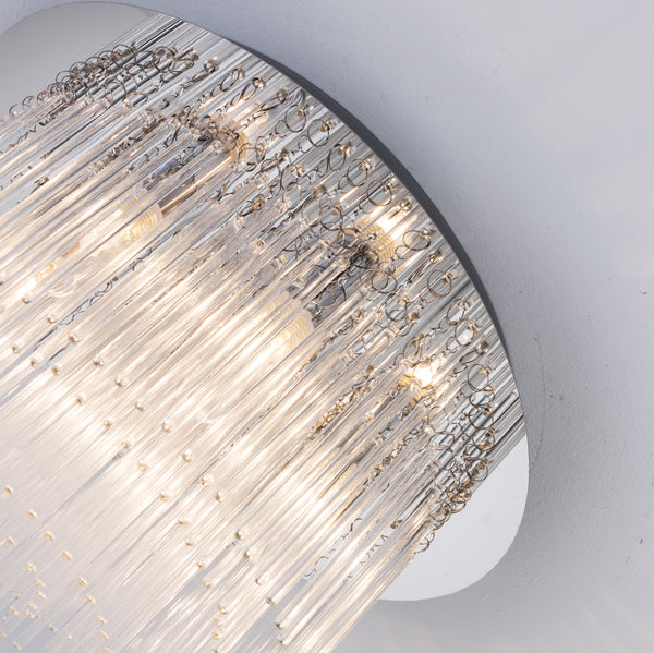 Crystal Bathroom Ceiling Light, 6xG9 Cap Type, Flush Mount, Water Resistant IP44
