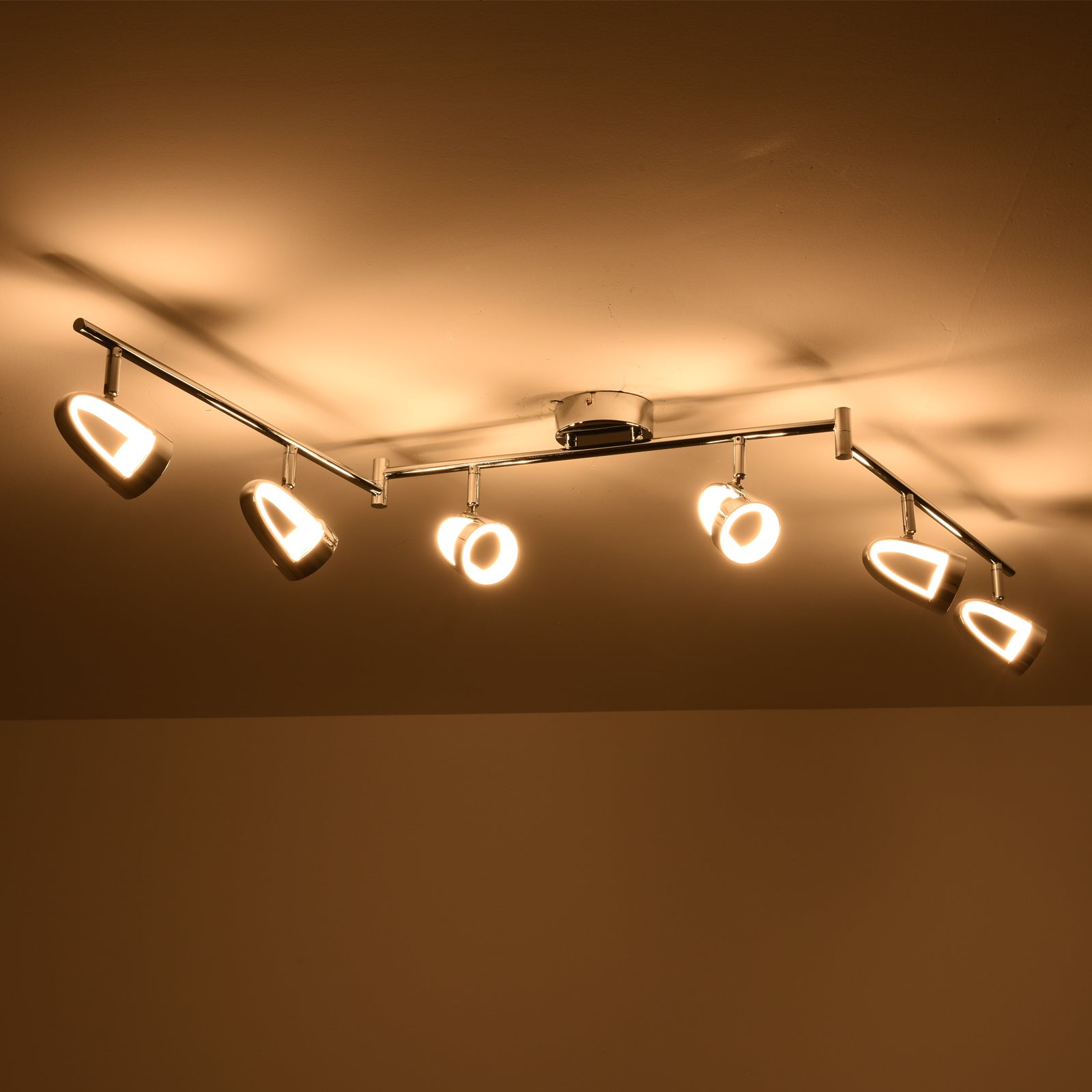 LED 6 Way Adjustable Bar Ceiling Spotlights Modern Lighting Adjustable Harper Living