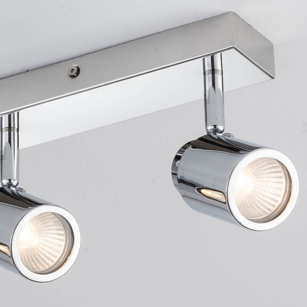4 Way Adjustable Straight Bar Ceiling Spotlights Modern Lighting GU10 Bulb Base