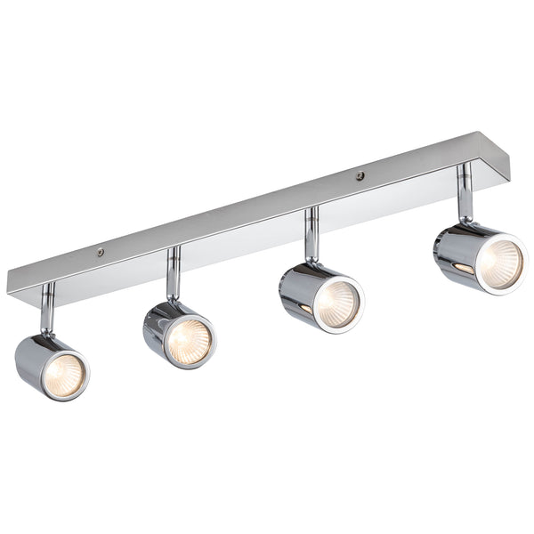 4 Way Adjustable Straight Bar Ceiling Spotlights Modern Lighting GU10 Bulb Base