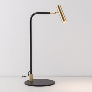Harper Living LED Black and Gold Desk Table Light, Adjustable Light Head with Touch Dimmer Switch