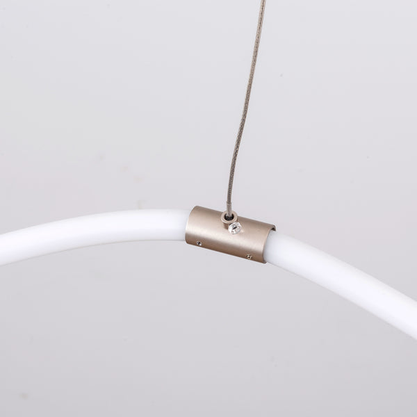LED Pendant Light, Flexible Polycarbonate Shade, Matt Nickel, Non-Dimmable