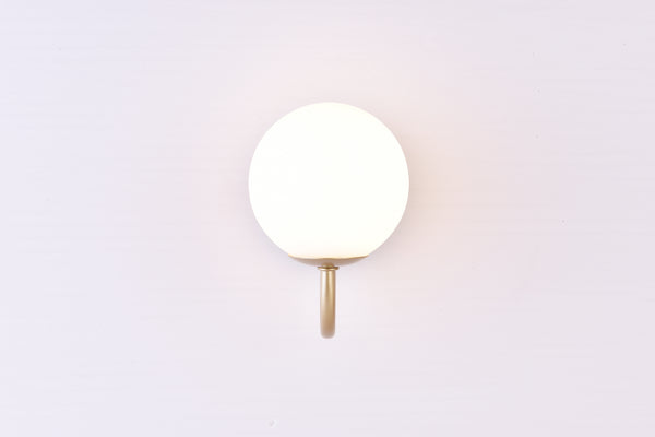 HARPER LIVING 1xG9 Up Wall Light, Globe Shape Glass Shade, Gold Finish