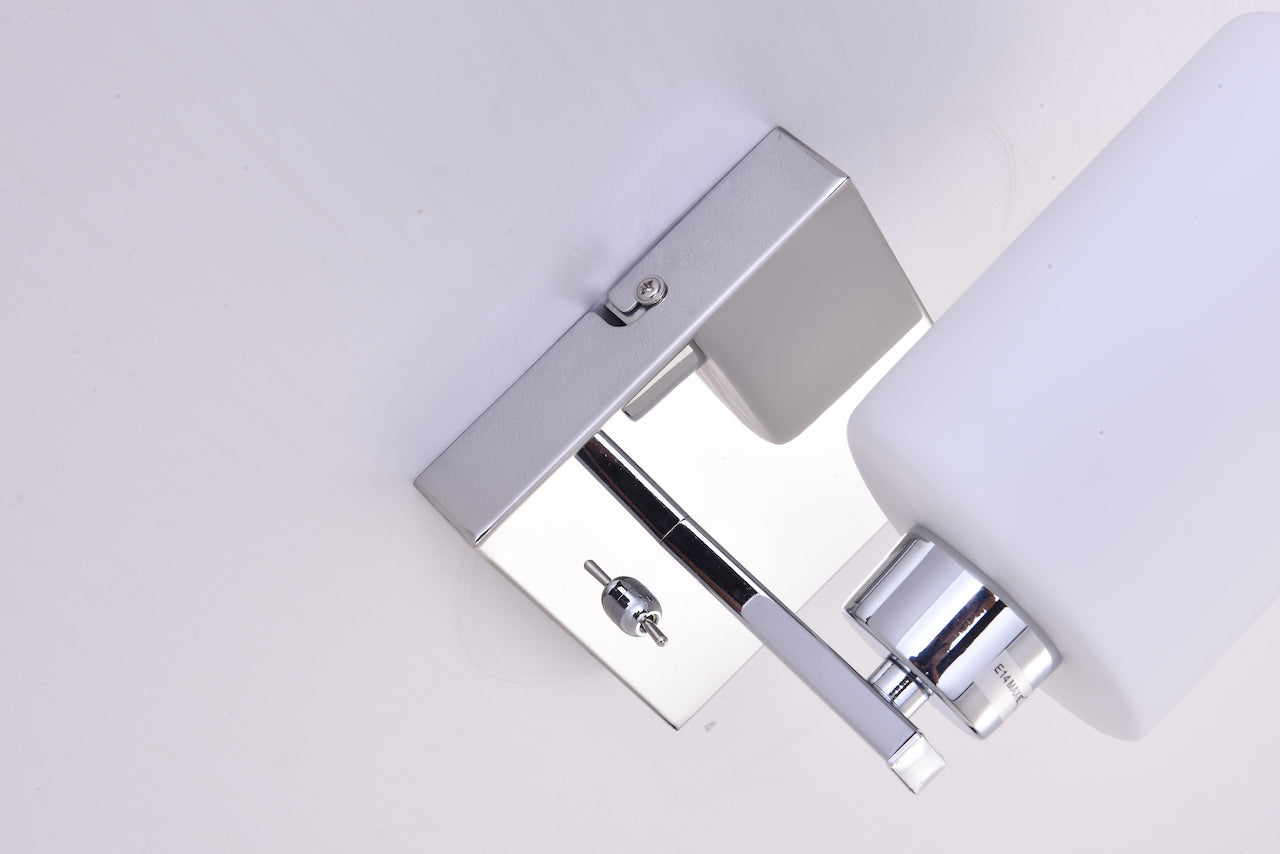 BIANCO 1xE14 Wall Light, On/Off Switch, Polished Chrome, Oval Shade ...