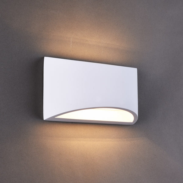 Large Gypsum/Ceramic/Plaster Up/Down White Paintable Wall Light G9 socket (NO BULB)