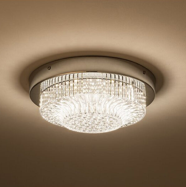 CLEO LED Flush Ceiling Light with Clear Acrylic Shade, Natural White (4000K)