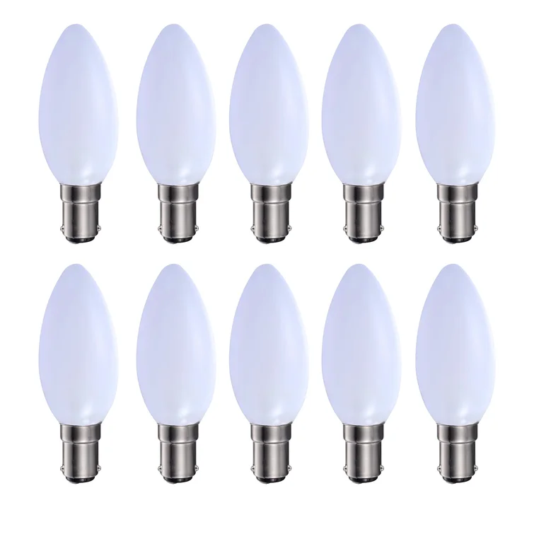 5W BA15d Dimmable LED Candle Light Bulb (Set of 10)