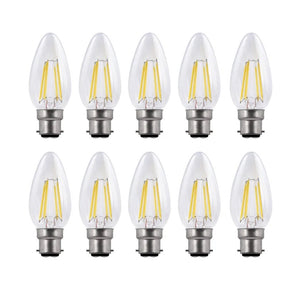 Pack of 10 4.5 W B22 Dimmable LED Candle Light Bulb