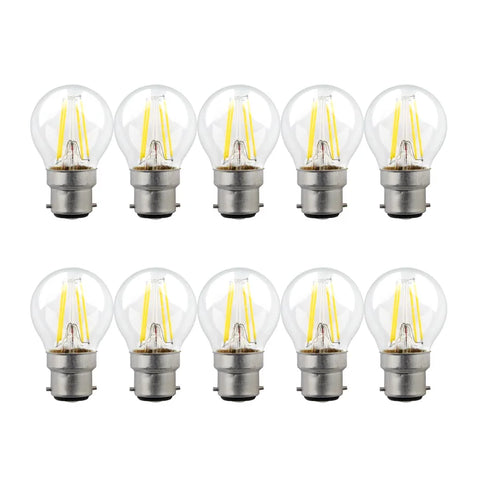 Pack of 10 5W B22 G45 Dimmable LED Golf Light Bulb