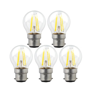 Pack of 5 5W B22 G45 Dimmable LED Golf Light Bulb