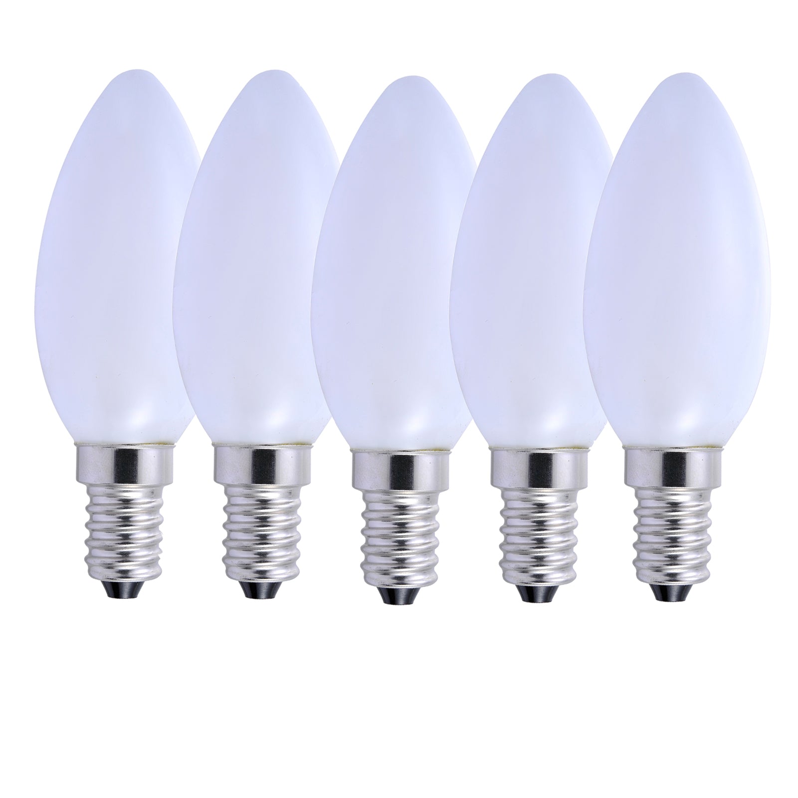 Harper Living Opal Glass Warm White 5W Dimmable LED E14 Candle Bulb, Pack of 5