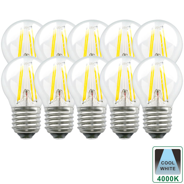 E27 5 Watts Dimmable LED Vintage Edison Globe Light Bulb, Pack of 3, 5 and 10