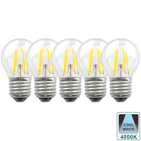 E27 5 Watts Dimmable LED Vintage Edison Globe Light Bulb, Pack of 3, 5 and 10