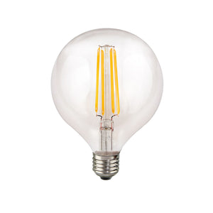 Harper Living G125/E27 8W Clear Glass Warm White Dimmable LED Bulb, Single Bulb