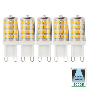 G9 3 Watts LED Capsule Bulb, Cool White Dimmable, Pack of 5