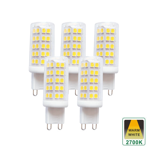 Harper Living G9 4W Warm White Dimmable Capsule LED Bulbs, Pack of 5