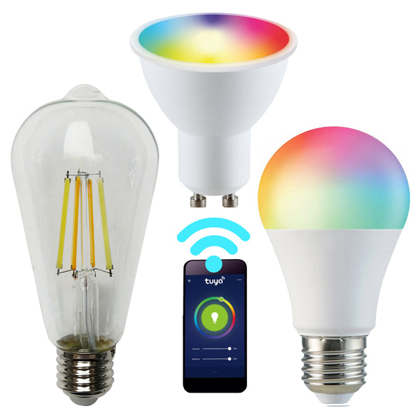Wi-Fi GU10 5.5 Watts LED Smart Bulb, RGB CCT 2700K-6500K, Dimmable, Pack of 4