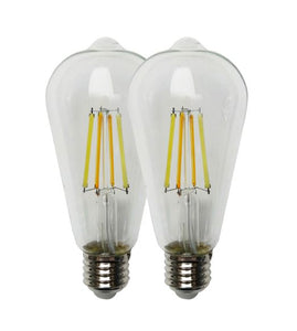 Wi-Fi E27 ST64 6.5 Watts LED Smart Bulb, CCT 2700K-6500K, Dimmable, Pack of 2